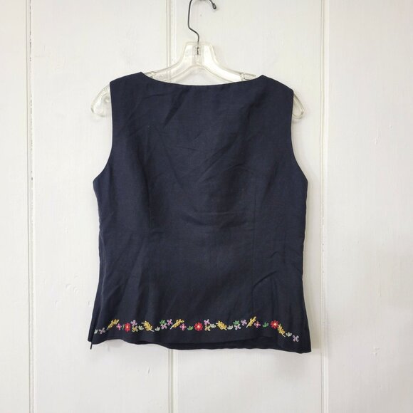 Vintage Talbots Two Piece Embroidered Linen Pants Set - Picture 4 of 8